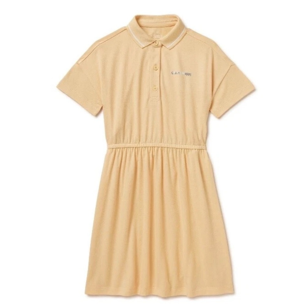 NWOT Wonder Nation Girls Yellow Vent Back Polo Dress